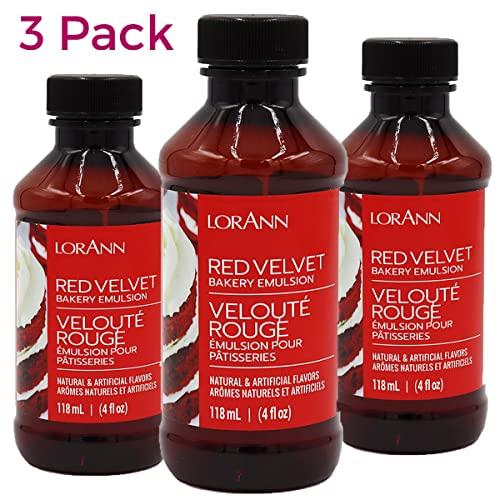 LorAnn LorAnn Red Velvet Bakery Emulsion, 4 ounce bottle - 3 Pack