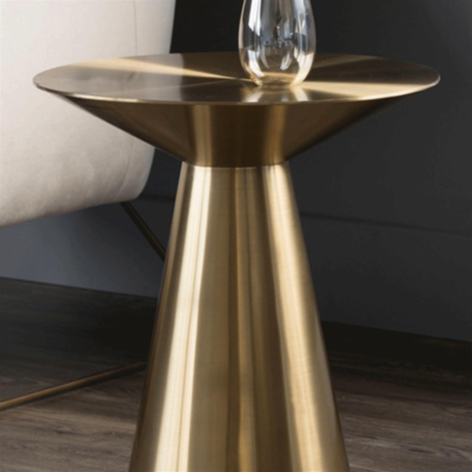 GLigeT End Table Sofa Side Table Metal Round Side Table, Corner Table, Small Coffee Table with a Unique Shape for The Home, Dining Room or Living Room Tea Table(Large)