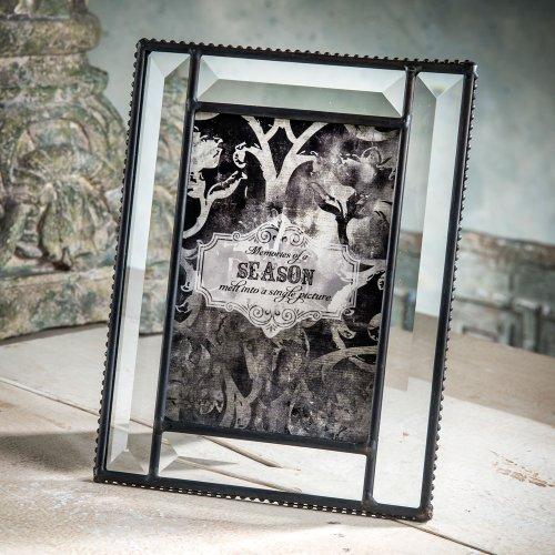 J Devlin Glass Art Beveled Glass Picture Frame Easel Back 4x6 Photo Frame Wedding Anniversary Engagement Graduation Gift Home Decor Clear J Devlin Pic 354-46HV (4x6)
