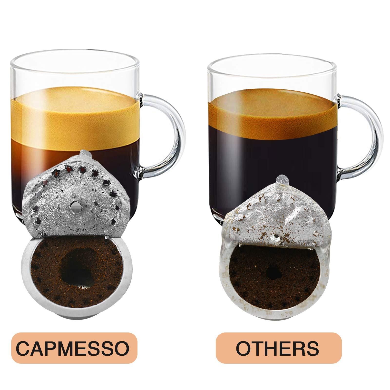 CAPMESSO CAPMESSO Reusable Vertuoline Pod Foil Lids, for CAPMESSO Vertuline Capsules Aluminum seals Reusable Coffee Pod Stainless Steel Espresso Refillable Vertuoline Capsule Foil Lids(100pcs/57MM in diameter)