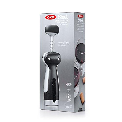 OXO OXO SteeL Winged Corkscrew with Removable Foil Cutter, INOXO.3113400ML