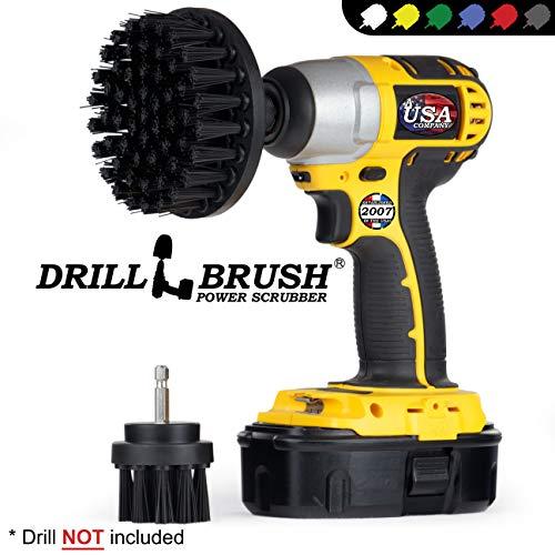 Drill Brush Power Scrubber by Useful Products Electric Spin Scrubber Cleaning Brush for Drill Set - Household Cleaning Supplies for Smokers and Grill - Griddle Cleaning Kit - Stainless Steel Scrubber for Drill Attachment - Spinning Cleaning Brush