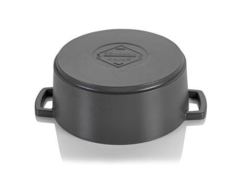 Cuisipro Combekk RAILWAY Recycled Enameled Cast Iron 4.25 Quart Dutch Oven, Concrete, 9.5"