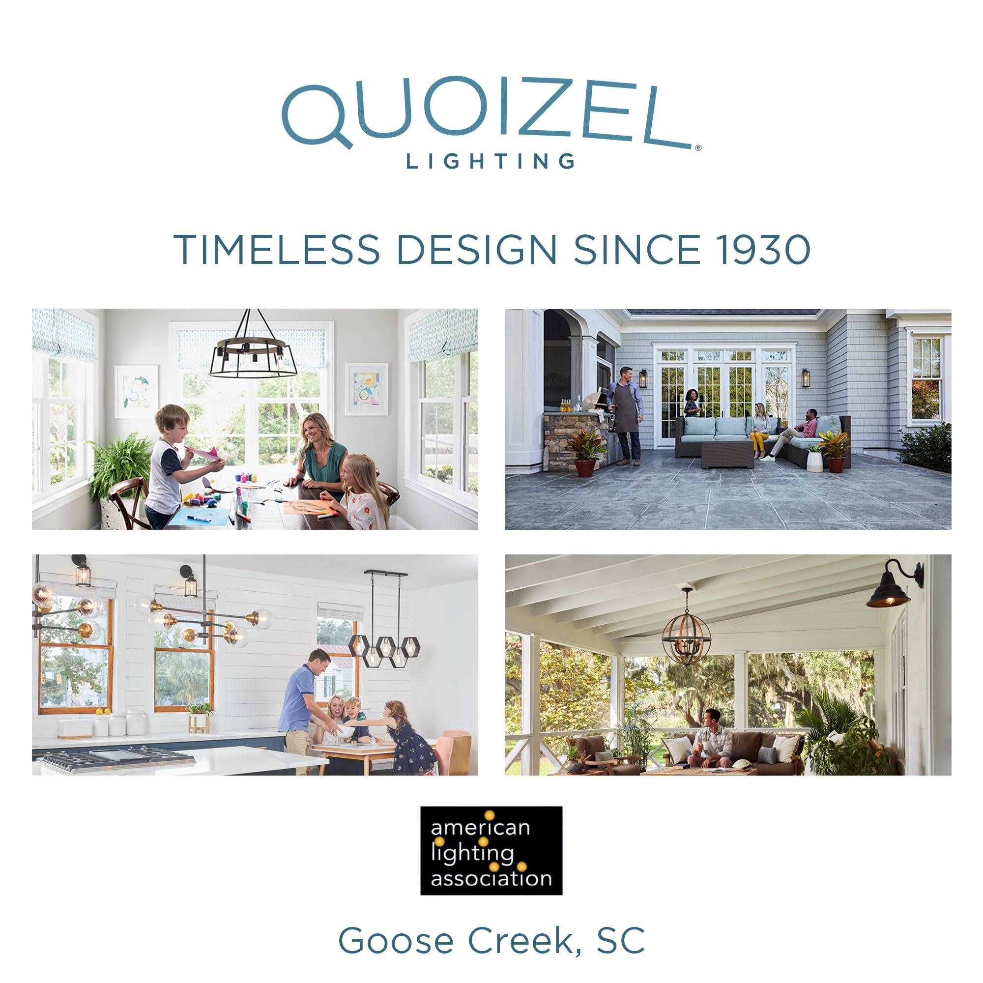 Quoizel Quoizel Blacksmith Pendant Lighting, 20 Inch 4-Light Old Black Mystical Orb Light, Clear Seeded Glass, Max Adjustable Height 77\", Ceiling Light for Kitchen Island, Dining, Hallway or Bedroom