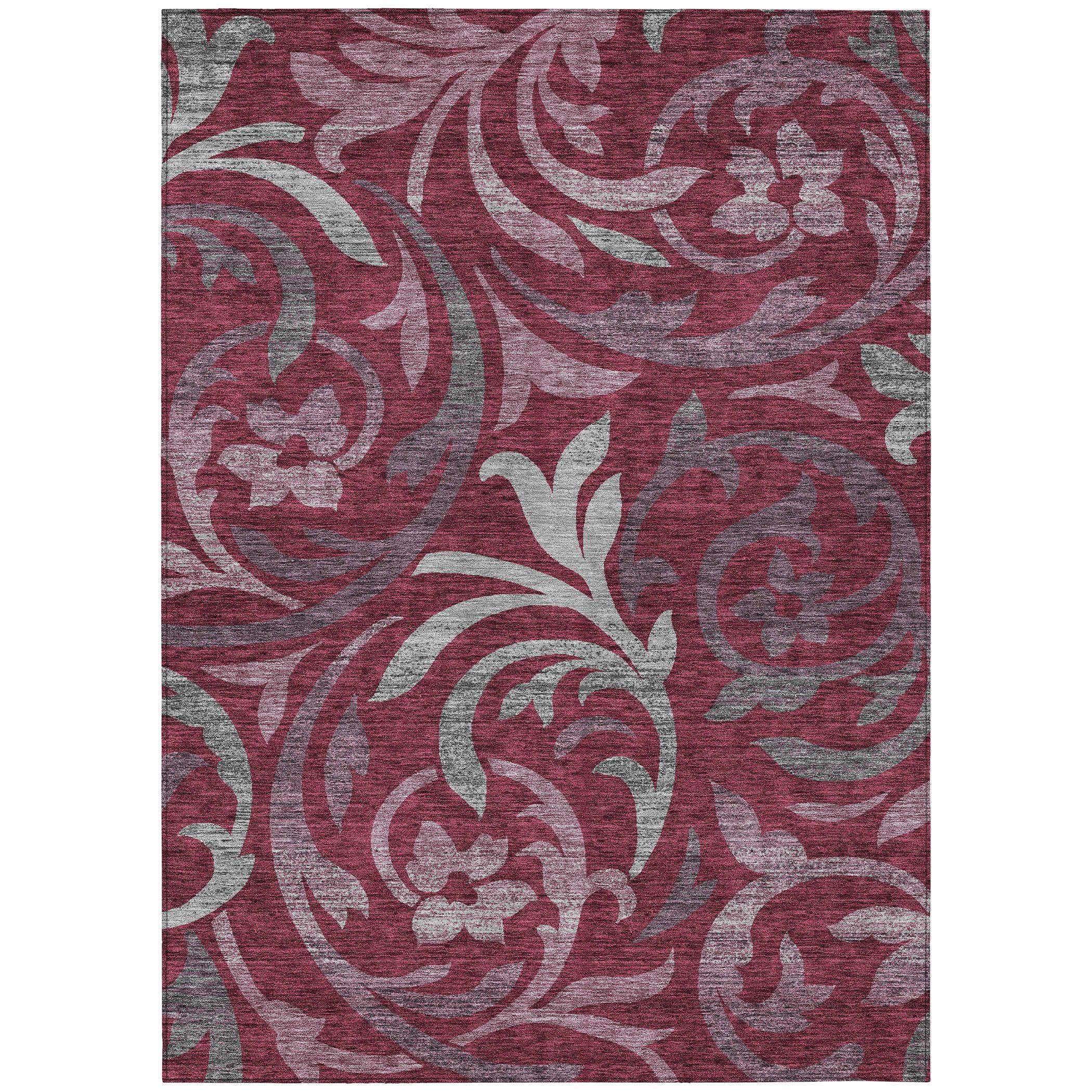 Addison Rugs Addison Rugs Chantille ACN764 Garnet 10' x 14' Indoor/Outdoor, Machine Washable, Easy Clean, Non Shedding, Bedroom, Living Room, Dining Room, Kitchen, Patio Rug