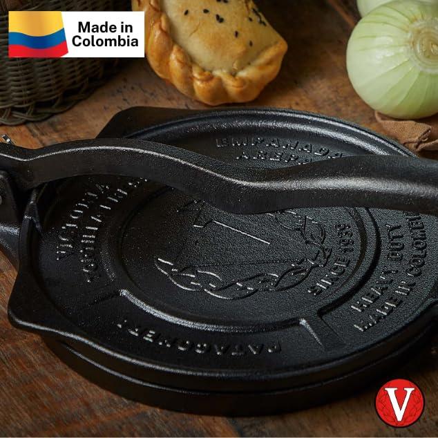 Victoria Victoria 8-Inch Commercial-Grade Cast-Iron Tortilla Press, Made from Super-Durable HD Iron, Made in Colombia