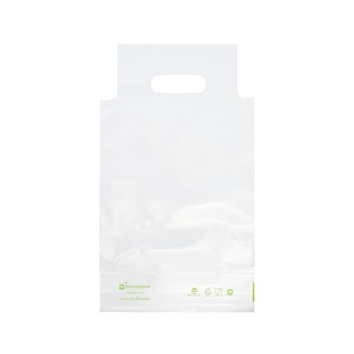 Restaurantware Restaurantware Basic Nature Plastic Drink Carriers 100 Single Cup Plastic Bags For Cups - Disposable With Handles Clear Plastic Drink Delivery Bags For Delivery Coffee Tea Juice