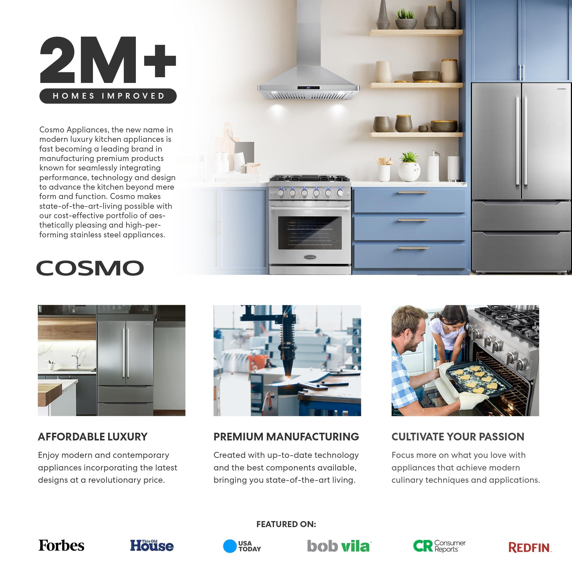 COSMO COSMO COS-12MWDSS-NH 24 in. Built-in Microwave Drawer with Automatic Presets, Touch Controls, Defrosting Rack and 1.2 cu. ft. Capacity in Stainless Steel