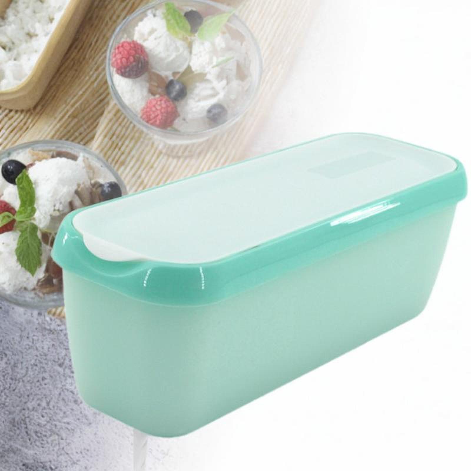 B Baosity B Baosity Ice Cream Container Ice Cream Storage Container for Homemade Ice Cream Large Airtight Ice Cream Box Ice Cream Tub for Kitchen, Mint Green, 28cmx10cmx9.7cm