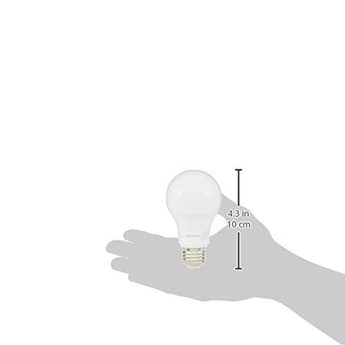 Amazon Basics Amazon Basics A19 LED Light Bulb, 60 Watt Equivalent, Energy Efficient 9W, E26 Standard Base, Daylight White 5000K, Dimmable, 10,000 Hour Lifetime , 6-Pack