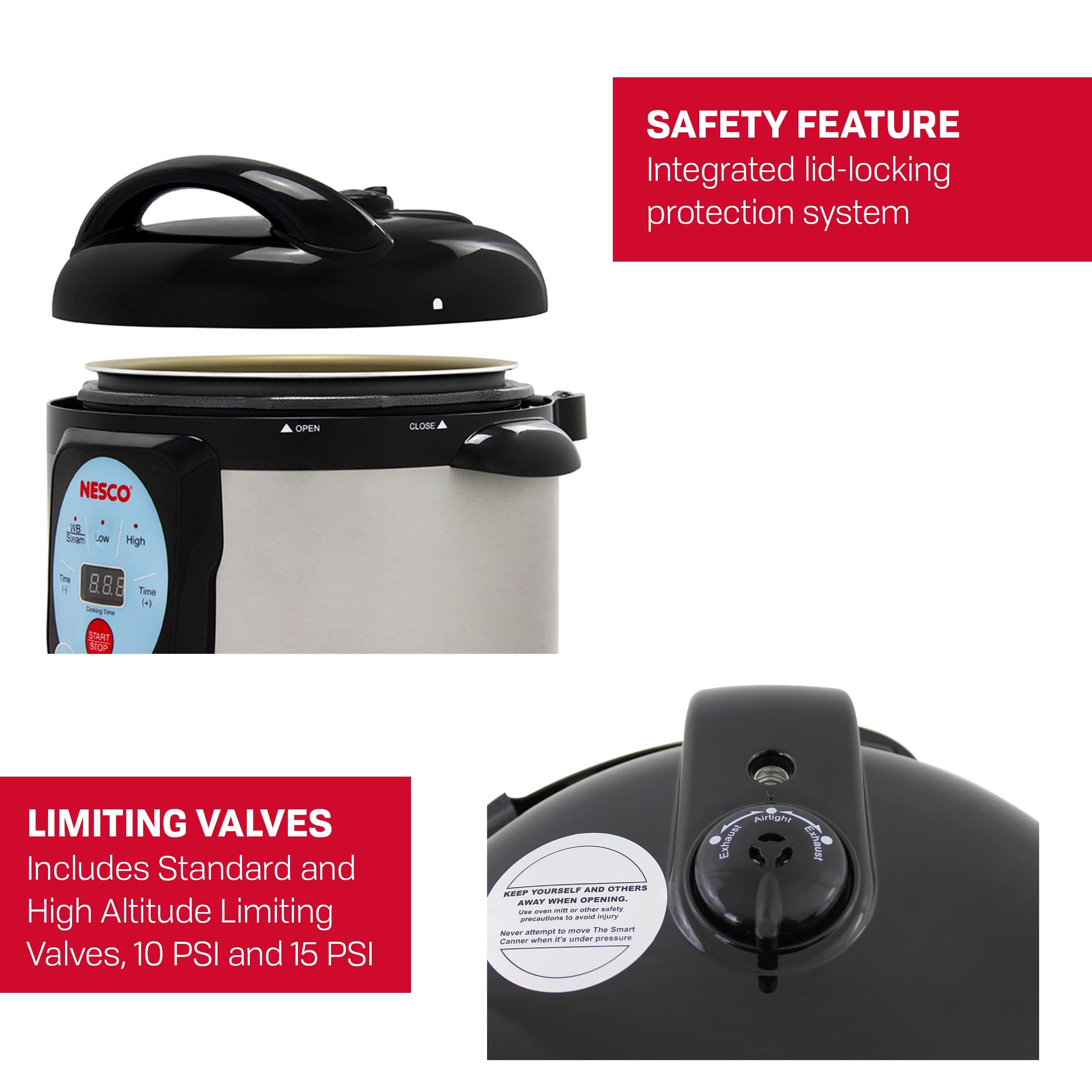 Nesco NESCO NPC-9 Smart Electric Pressure Cooker and Canner, 9.5 Quart, Stainless Steel