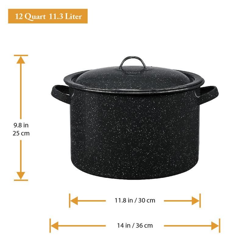 Granite Ware Granite Ware Enamel on Steel 12-Quart Water Bath Canner with Lid