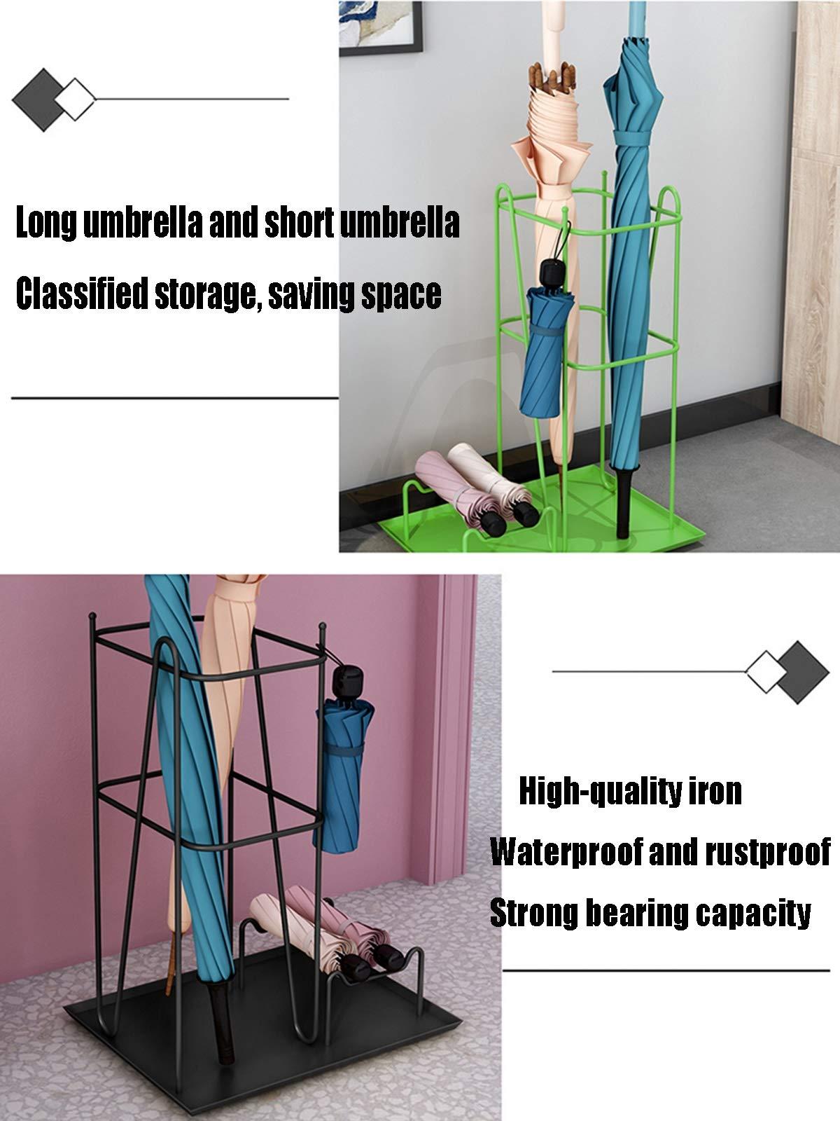 Umbrella Racks Umbrella Racks Metal Umbrella Stand Holder, Indoor Umbrella Stand Holder with Drip Tray, Entryway Organizer That Can Place Umbrellas Freely (Color : White)