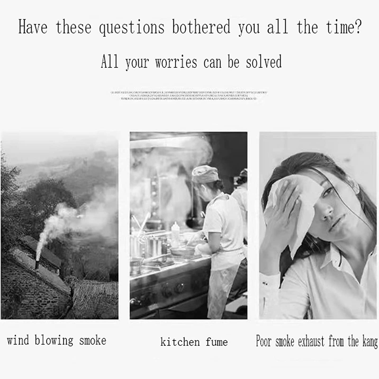 UZIAH UZIAH Chimney Exhaust Fan Fan, Chimney Smoke Evacuator, Roof Chimney Induced Draft Smoke Evacuator Inducer Fans, Stainless Steel Fireplace Chimney Fan,70w,Caliber 14cm