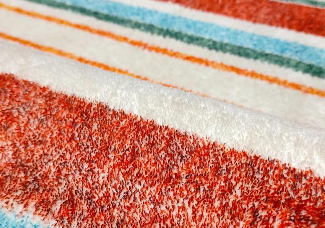 Rtjtiyu Marble Rug Modern Abstract Liquid Pattern Brown Orange Area Rug Contemporary Washable Carpet for Living Room Bedroom Dining Room Soft Kitchen Runners 7x10