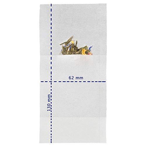 finum Finum Disposable Paper Tea Filter Bags for Loose Tea, White, Extra Slim, 100 Count