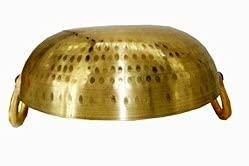 WW Will and Weaves Will and Weaves Indian Traditional Kitchen Cooking Utensil Brass Regular Karahi Kadai Pots & Pan Cooking Woks Capacity 1.5 Liter