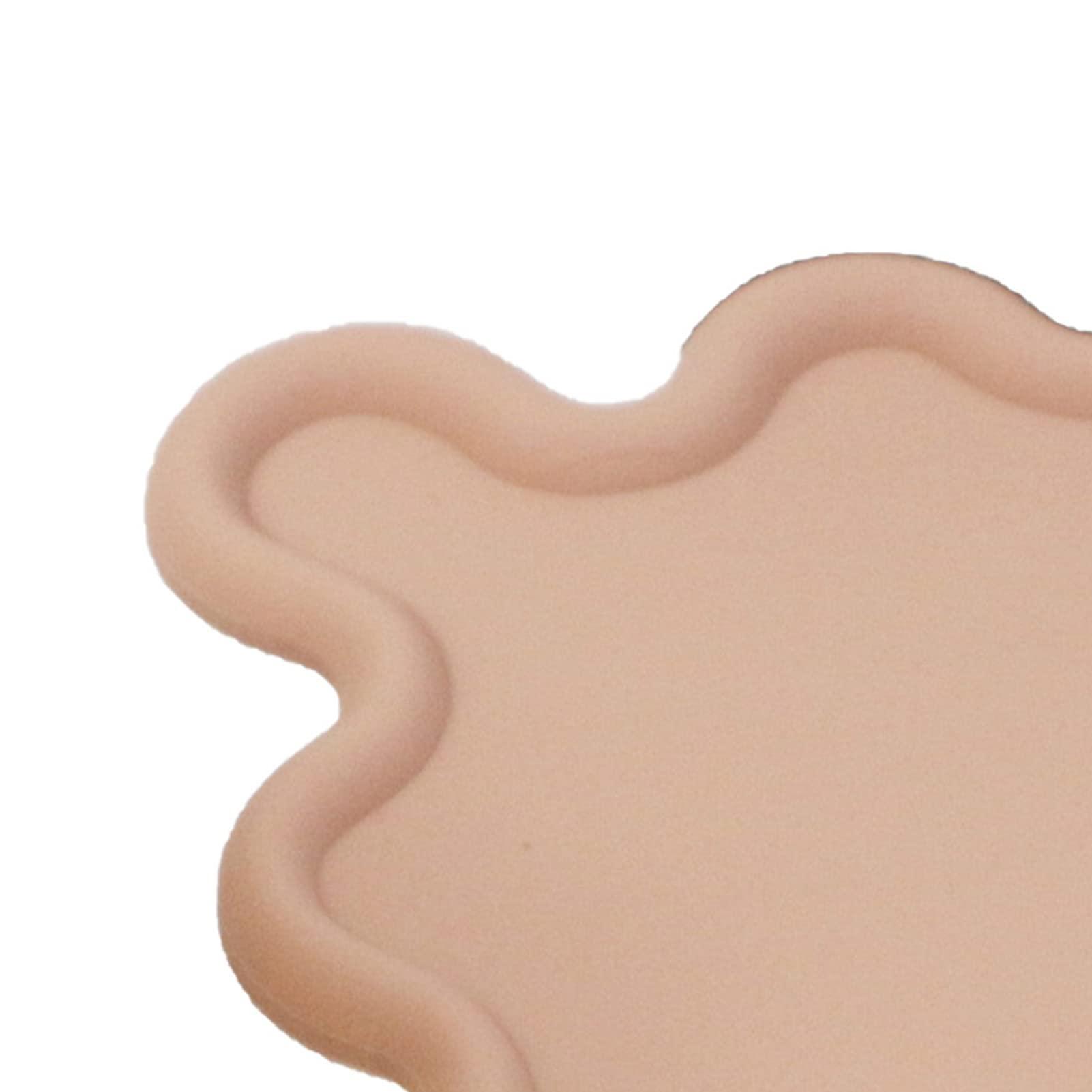 NDNCZDHC PVC Soft Rubber Coaster, Irregular Shape Heat Insulation Soft Coaster, Waterproof Cup Mat for Coffee Table, Kitchen, Office (Coffee)