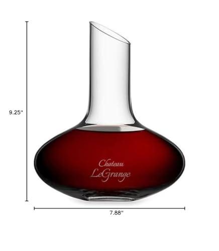 Orrefors Orrefors Enjoy More Wine Personalized Decanter Set, Includes Custom Engraved 33.8oz Crystal Wine Decanter with Four 13oz Crystal Stemless Wine Glasses, Personalized Wedding Gifts for Wine Lovers