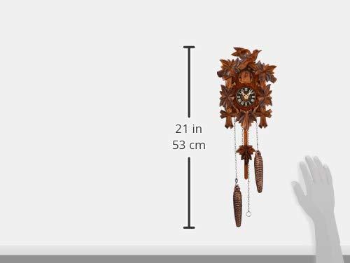 River City Clocks River City Clocks 12 Melody Quartz Cuckoo Clock with Five Leaves and Bird