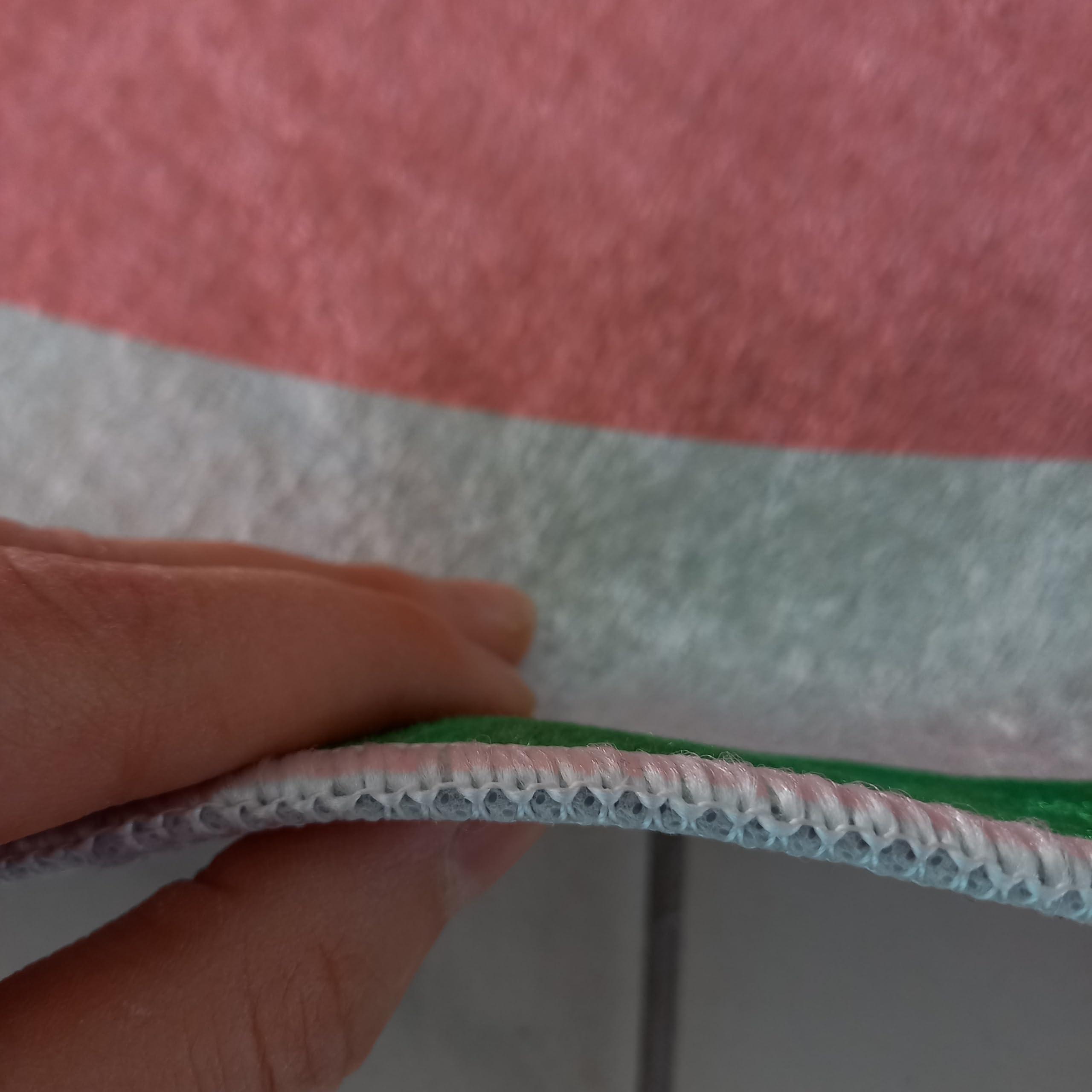 Rugendary Rugendary Cute Watermelon Fruit Rug Cool and Fresh Home Decor for Kitchen Kids Room Bathroom Bedroom Machine Washable Round Area Rug Summer Home Decoration Carpet (Economic Quality, 2.6x2.6 ft.)