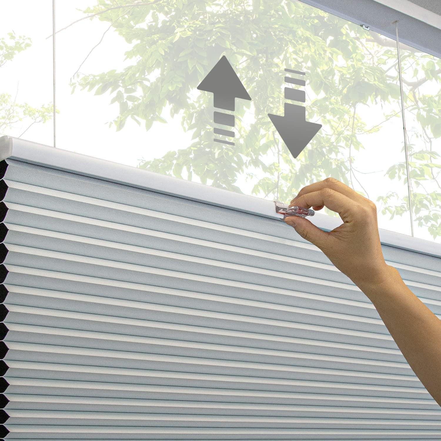 CHICOLOGY CHICOLOGY Cellular Shades, Top Down Bottom Up Shades, Custom Blinds for Windows, Window Shades for Home, Blackout Shades, Window Coverings, Cellular Blinds,Snowfall (Blackout), 20.75" W x 48" H