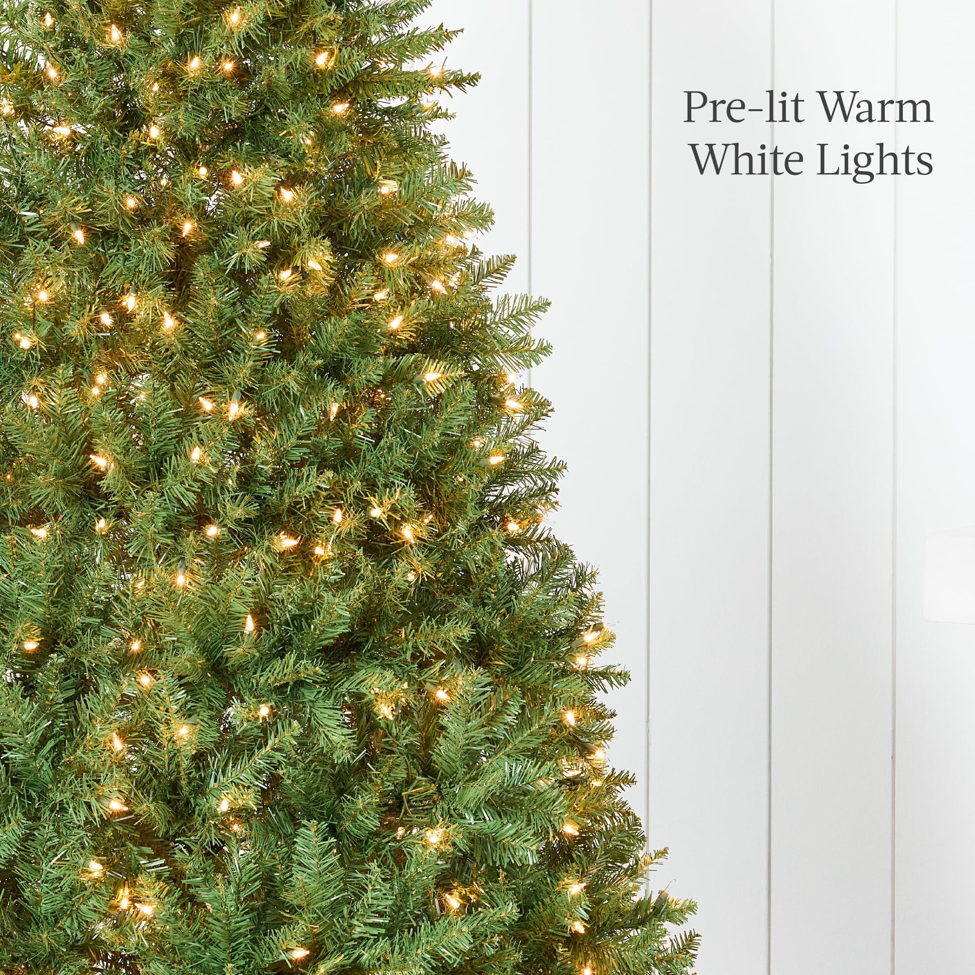 Best Choice Products Best Choice Products Douglas Fir Christmas Tree, 7.5ft Pre-lit Artificial Full Fir Lighted Holiday Decoration w/Warm White Lights, Metal Stand