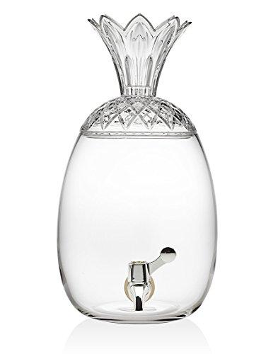 Godinger Godinger Glass Pineapple Large Drink Beverage Dispenser with Easy Push Spigot (1 Gallon)-Perfect Holiday Gift!