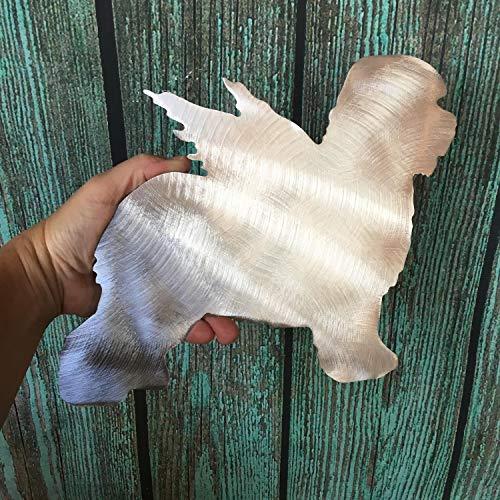 PT Hudson Alumi-Art Old English Sheep Dog, Angel, Dog Christmas Tree Topper, Wreath Decoration, Holiday Decoration, Aluminum