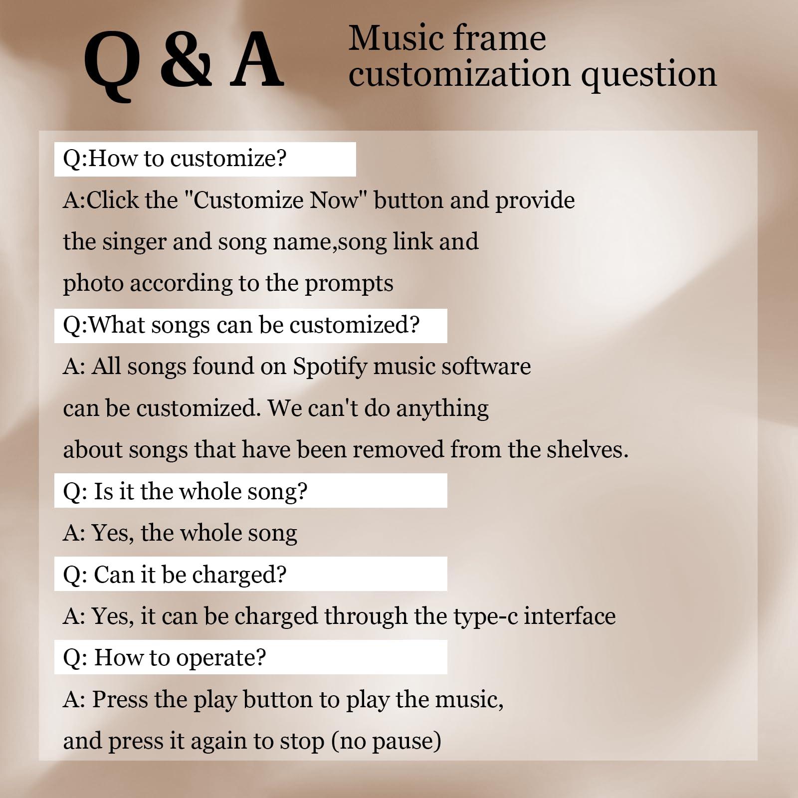 Dyoart Dyoart Custom Memory Music & Photo Wooden Frame, Personalized Wedding Music and Photo Frame, Can Play Song & Recordable, Tabletop & Wall Mount, Birthday Sounds Gifts for Him