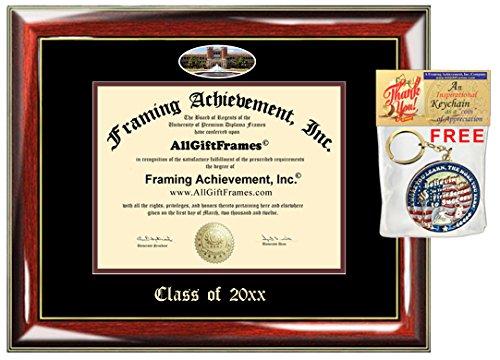 AllGiftFrames AllGiftFrames Custom Diploma Frame Embossed FSU Best Graduation Degree Florida State University Frame Double Mat Campus Fisheye Picture Frame Cheap Degree Certificate Graduate Gift