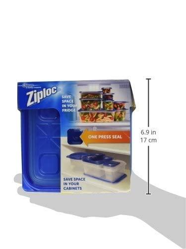Ziploc Ziploc Plastic Food Storage Container Set, Clear, Pack Of 3