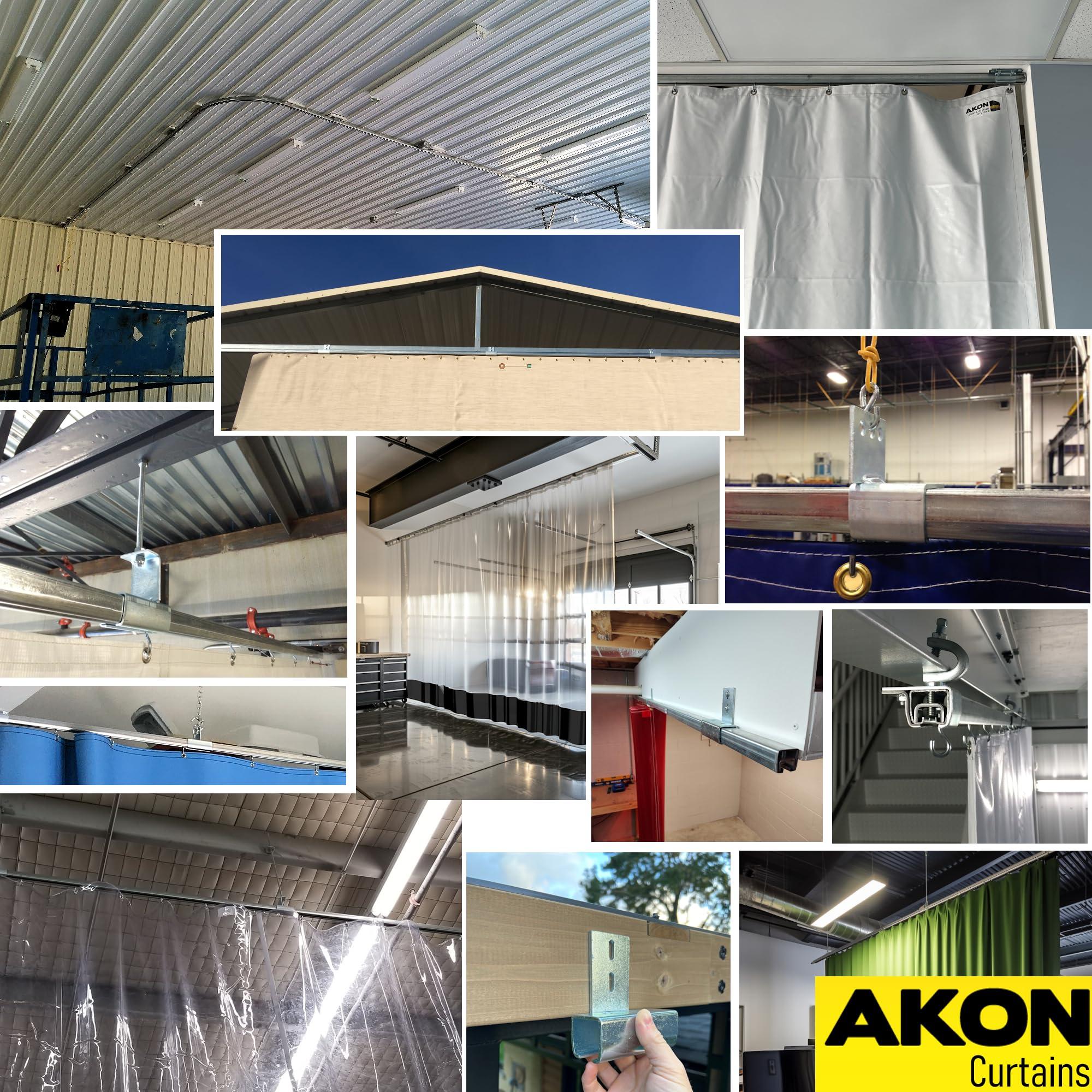AKON Curtains Suspended Curtain Track System | Drop Down Curtain Track | Commercial, Industrial and Residential Uses