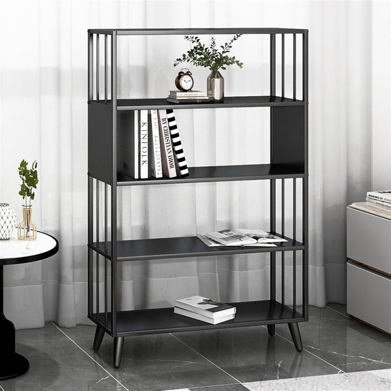 YUXING1205 YUXING1205 Bookcases Simple Iron Bookshelf Storage Rack Floor-to-Ceiling Multi-Layer Storage Storage Shelf Office Bookcase in Living Room and Bedroom Bookshelf Bookcase(60cm)