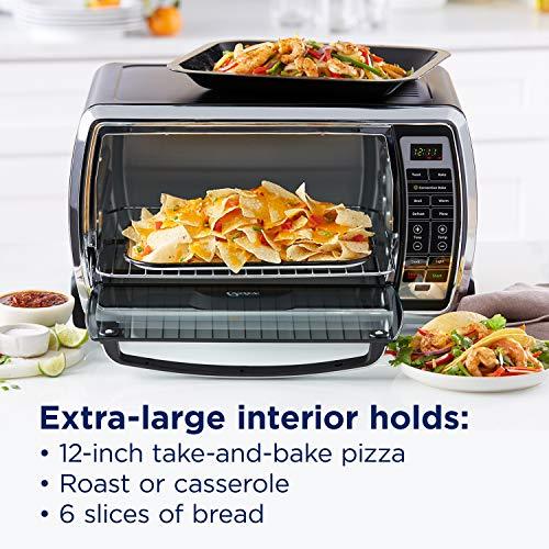 Oster Oster Toaster Oven | Digital Convection Oven, Large 6-Slice Capacity, Black/Polished Stainless