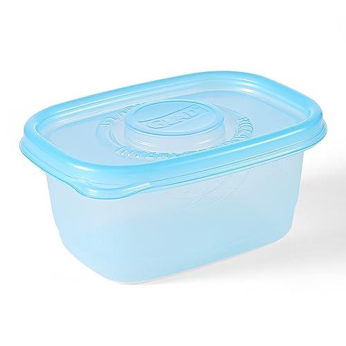 Glad Gladware Freezerware Food Storage Containers, Small Rectangle Holds 24 Ounces of Food, 4 Count Set | Freezer Safe Food Containers to Preserve Freshness | 6 Count, 24 Containers Total