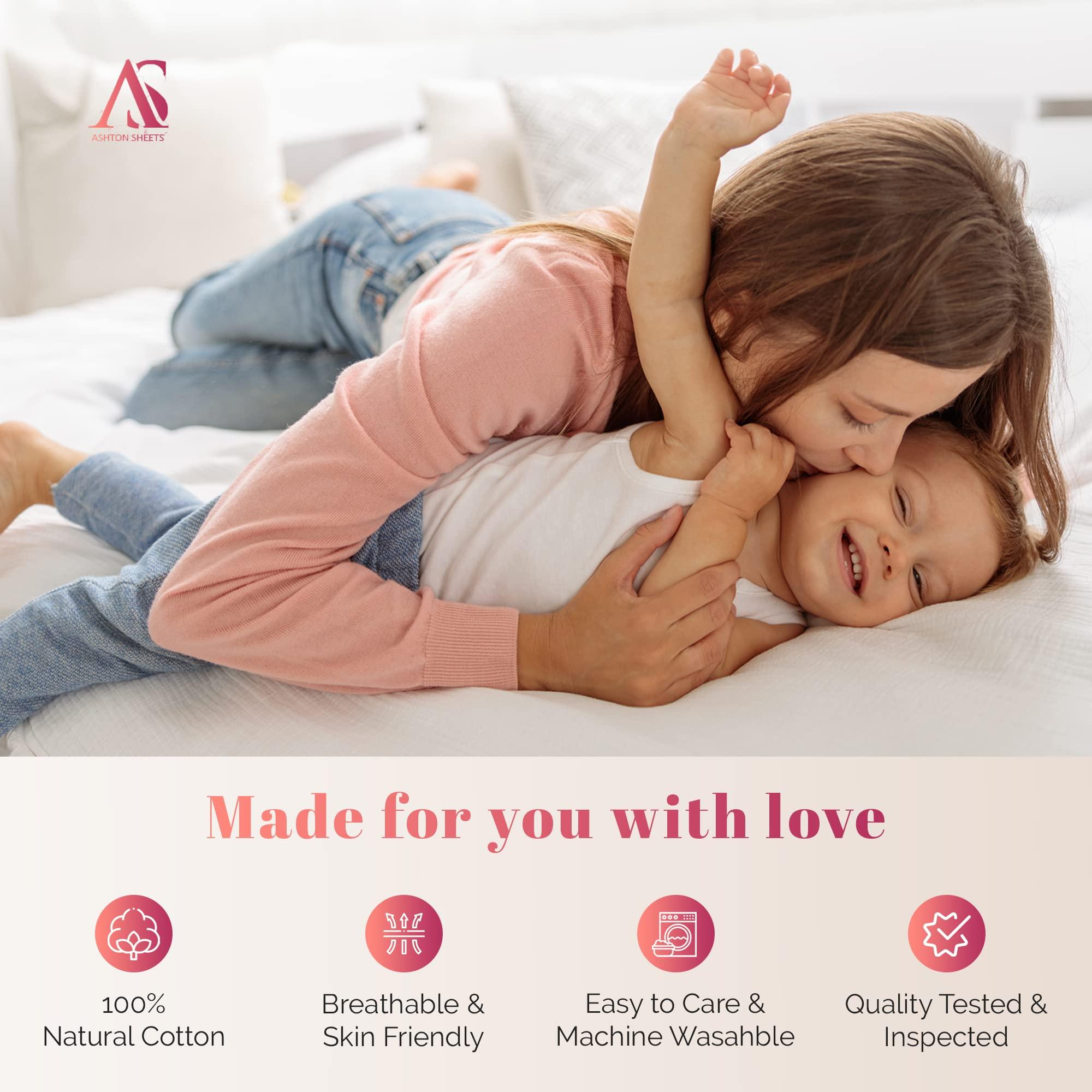 Ashton Sheets Ashton Sheets 100% Egyptian Cotton Sheets Queen Size - 1000 Thread Count 4 PC Queen Sheet Set Egyptian Cotton, Sateen Luxury Sheets Queen Size, High Thread Count Sheets, 16\" Deep Pocket - Burgundy