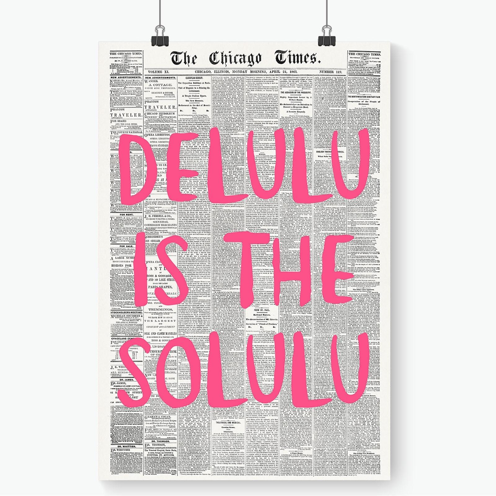 Generic Pink Font Trendy Newspaper Wall Art Retro Black And White Affirmation Quote Canvas Posters Funky Girls Preppy Room Aesthetic Prints Painting For Apartment Bedroom Decor 12x16in Framed