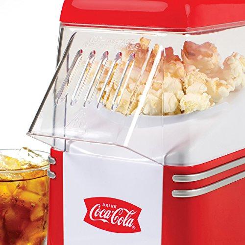 Nostalgia Nostalgia Electrics Coca-Cola Hot-Air Electric Popcorn Maker, 8 Cups, Healthy Oil Free Popcorn with Measuring Scoop, Coke Red & White