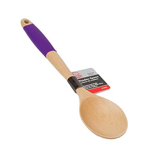 Chef Craft Chef Craft Premium Silicone Handle Wooden Spoon Set, 14 inch, Rainbow