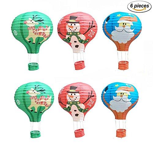 Kubert Kubert Party Hanging 12 inches Hot Air Balloon Paper Lanterns Christmas Accessories Birthday Party Wedding Decoration Rainbow Set Christmas Birthday Wedding Halloween Party Decoration