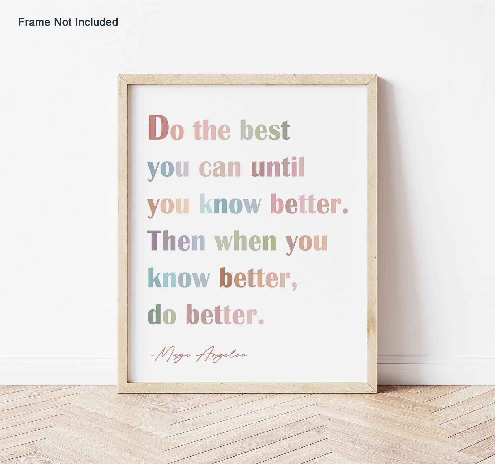 Buffay Motivational Wall Decor - Kids Affirmations Quote - Office Wall Art - Encouragement Gift - Inspirational Poster for School Classroom Bedroom UNFRAMED Print (11X14 INCH)