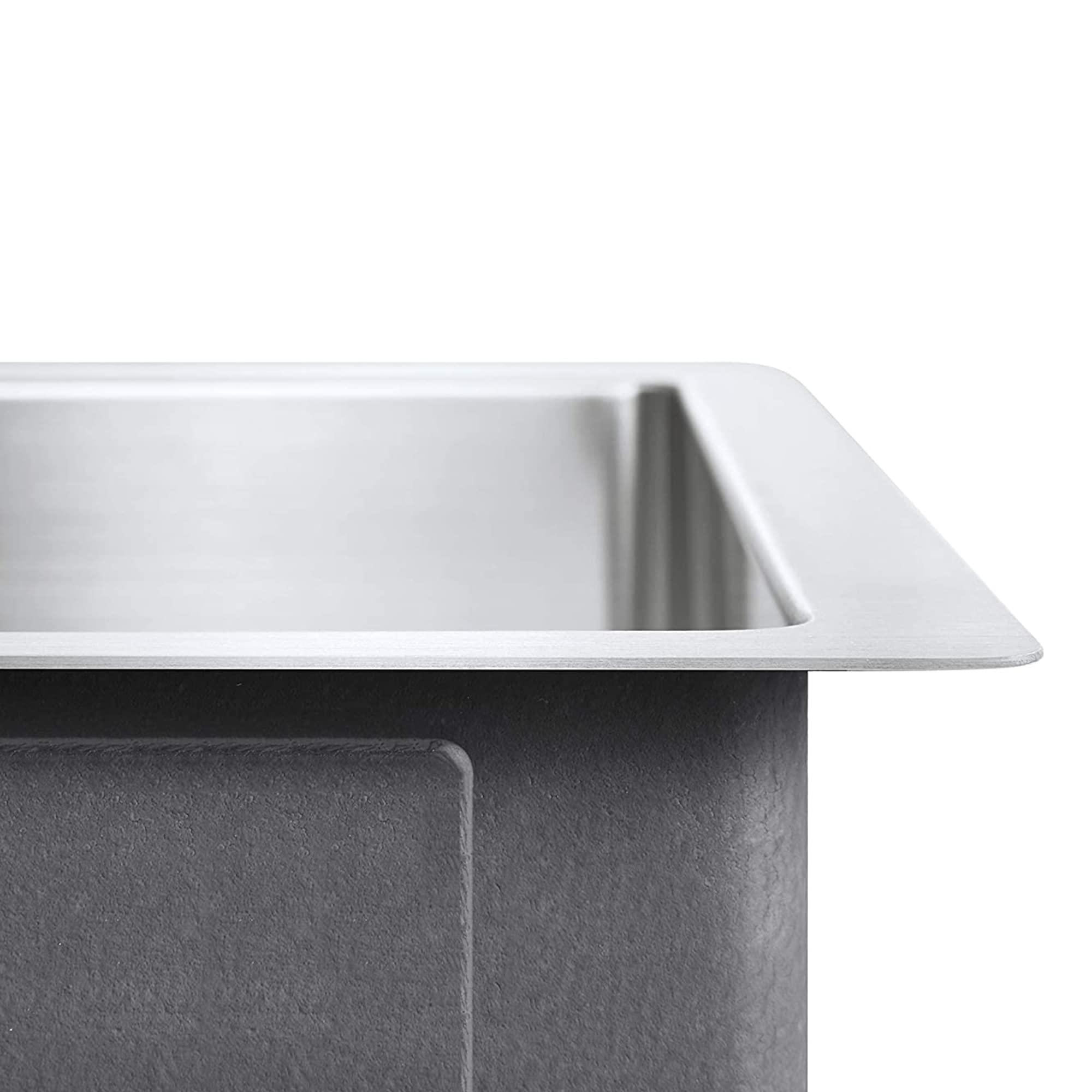 ZUHNE ZUHNE 32-Inch Stainless Steel Undermount Kitchen Sink Double Bowl 16 Gauge (50/50 Equal)