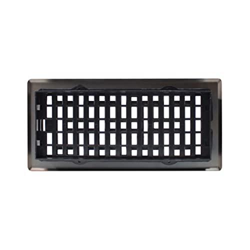 Decor Grates Decor Grates AJH410-RB Oriental Floor Register, 4x10 Inches, Rubbed Bronze Finish