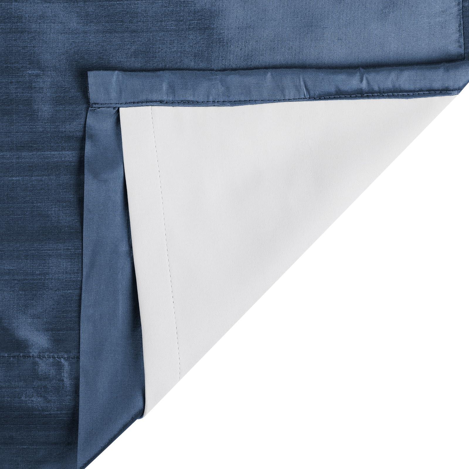 ChadMade ChadMade 100% Dupioni Silk Drape 84 Inches Long Pinch Pleat Curtain for Sliding Patio Door Light Darkening Room Divider Curtain, French Blue Curtain 50Wx84L (1 Panel), Selman Collection