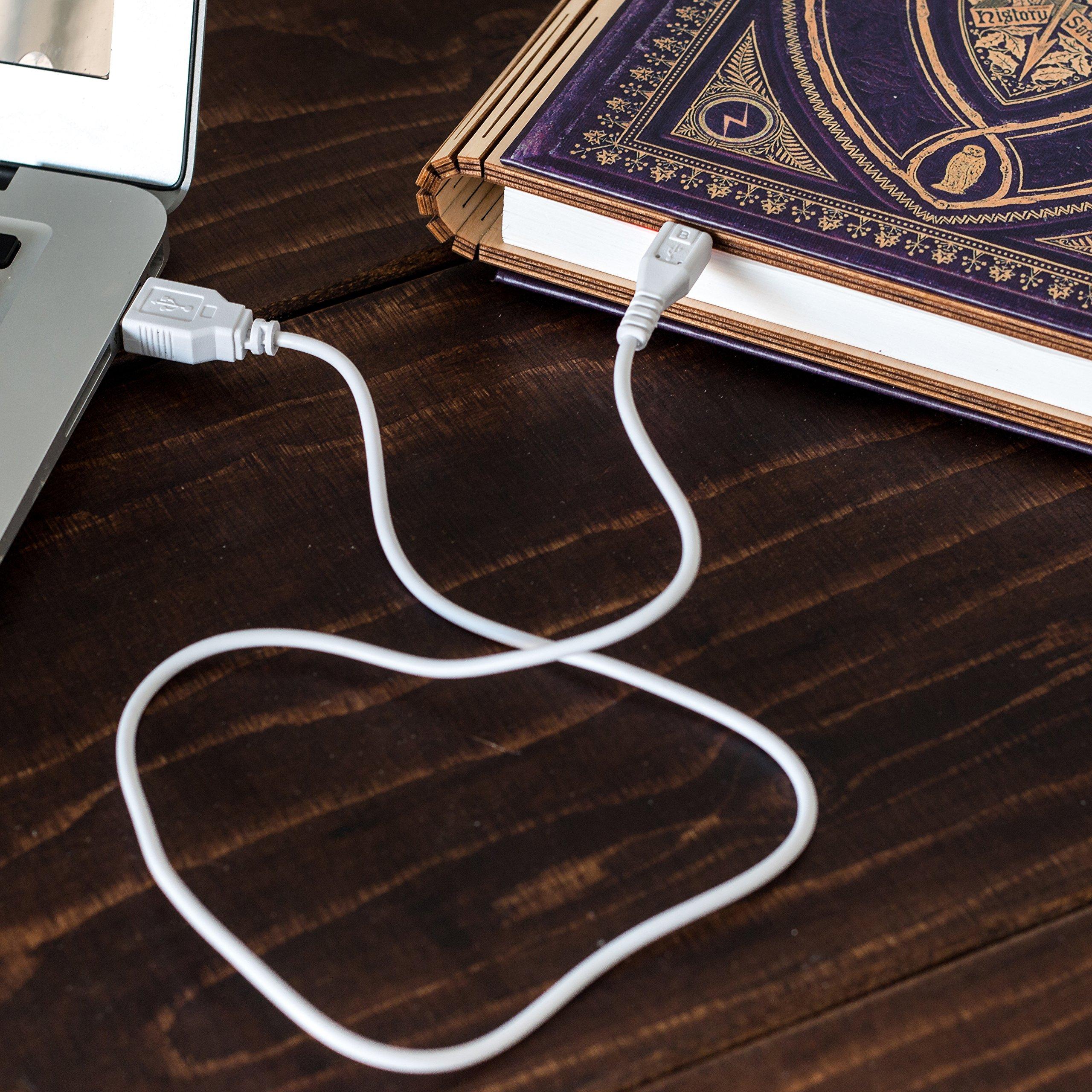 KleverCase KleverCase Book Cover Themed 360 Degree Chargeable Reading Lamp, Night Light, Desk, Bedside Light. (Purple Spells, Large Size White Light)