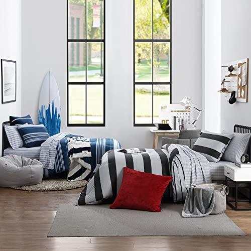 Nautica Nautica- Queen Comforter Set, Cotton Reversible Bedding Set, All Season Designer Home Dcor (Lakeview Blue, Queen)