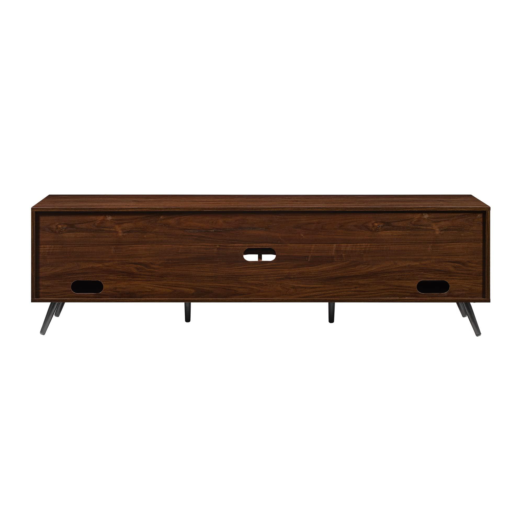 Walker Edison Walker Edison Nora Modern Minimal Open-Shelf Stand for TVs up to 80 Inches, 70 Inch, Dark Walnut