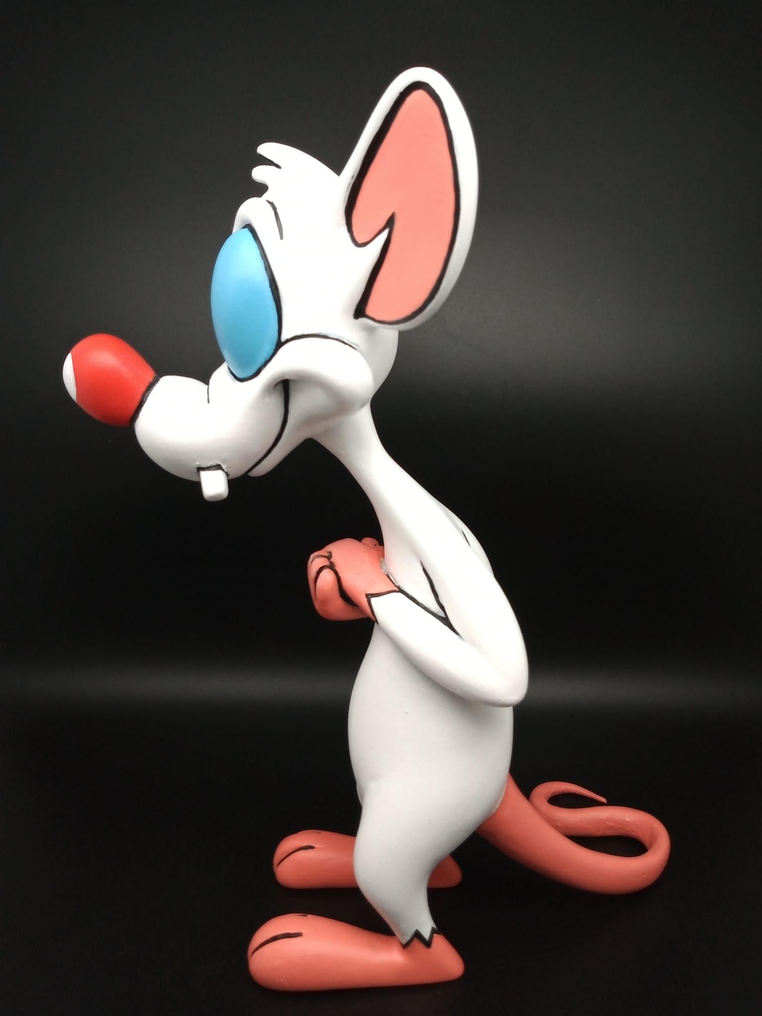 Vivian Coscia Pinky fan art sculpture, The Brain fan art sculpture, Pinky figure, The Brain figure fan art