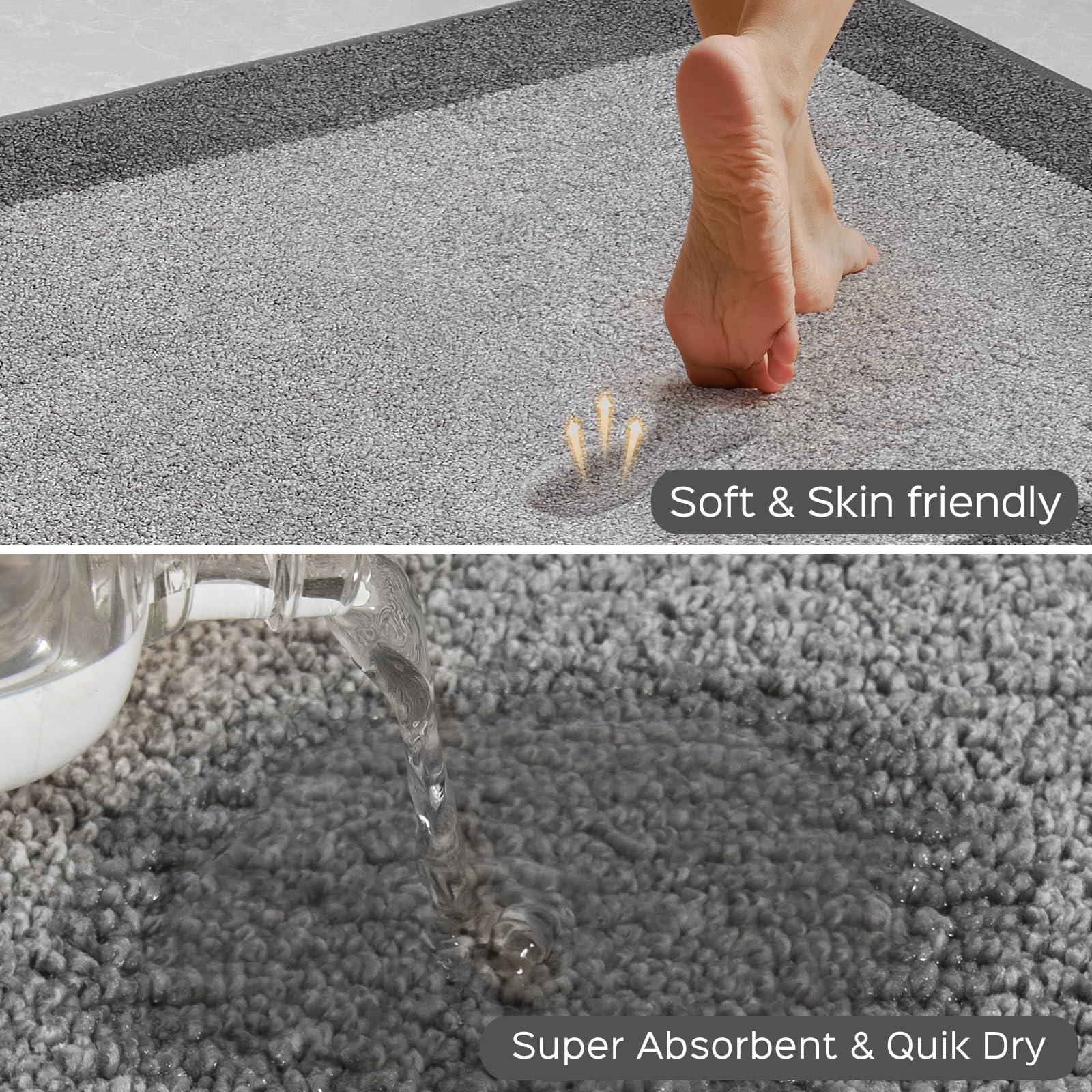 DOMUSTEX DOMUSTEX Machine Washable Kitchen Rug 24" x 36", Non Slip Kitchen Mat for Floor, Absorbent Entrance Throw Rug for Bedroom, Hallway, Bathroom, Door